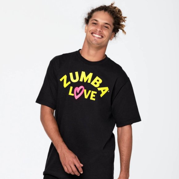Zumba Love ALL GENDER TeeShirt - NWT (BLACK) - Picture 1 of 2